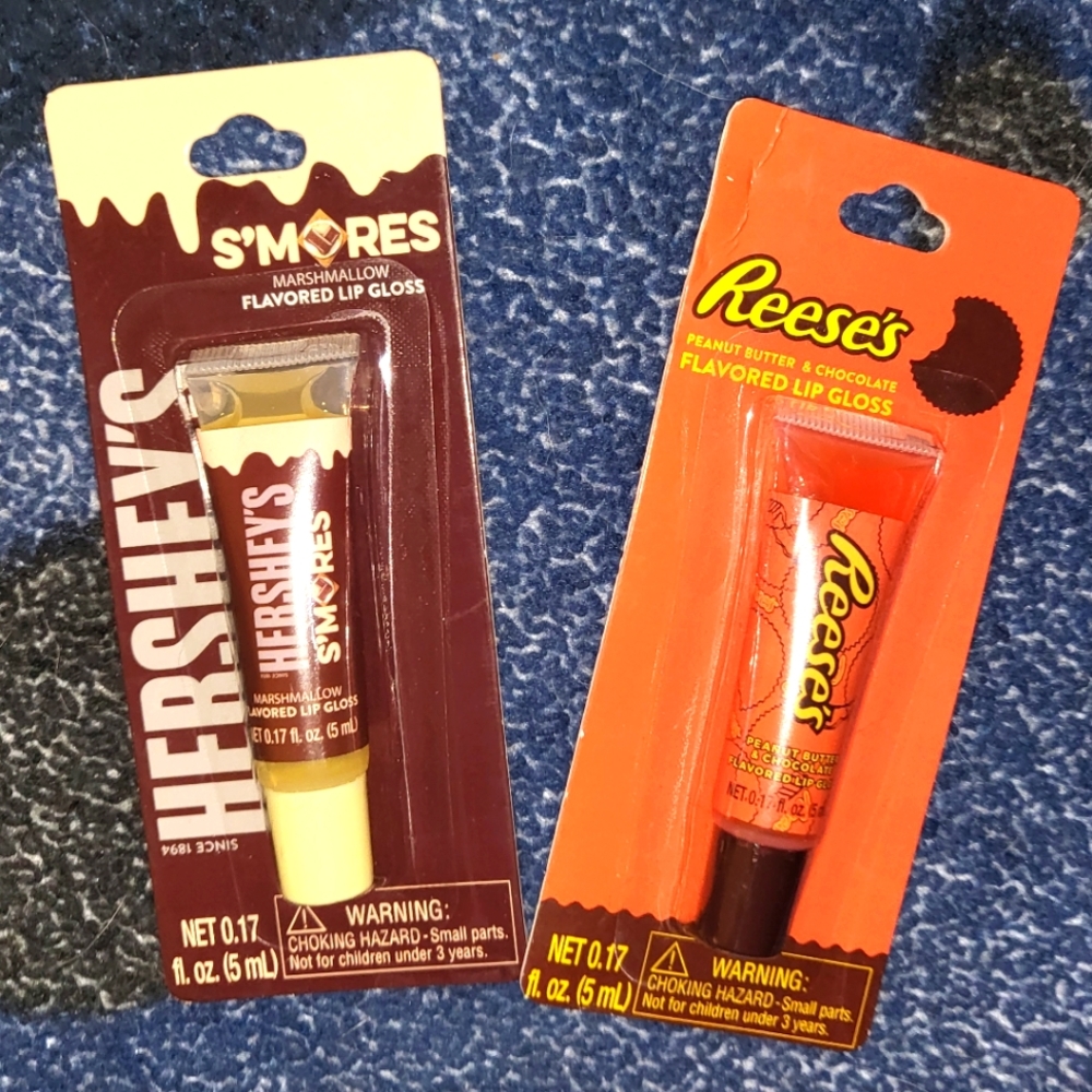 Bundle of two! Candy flavor lip gloss Reeses and Hershey's S'mores.